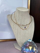 Load image into Gallery viewer, Charmed Neck Collar- Purple Pearl
