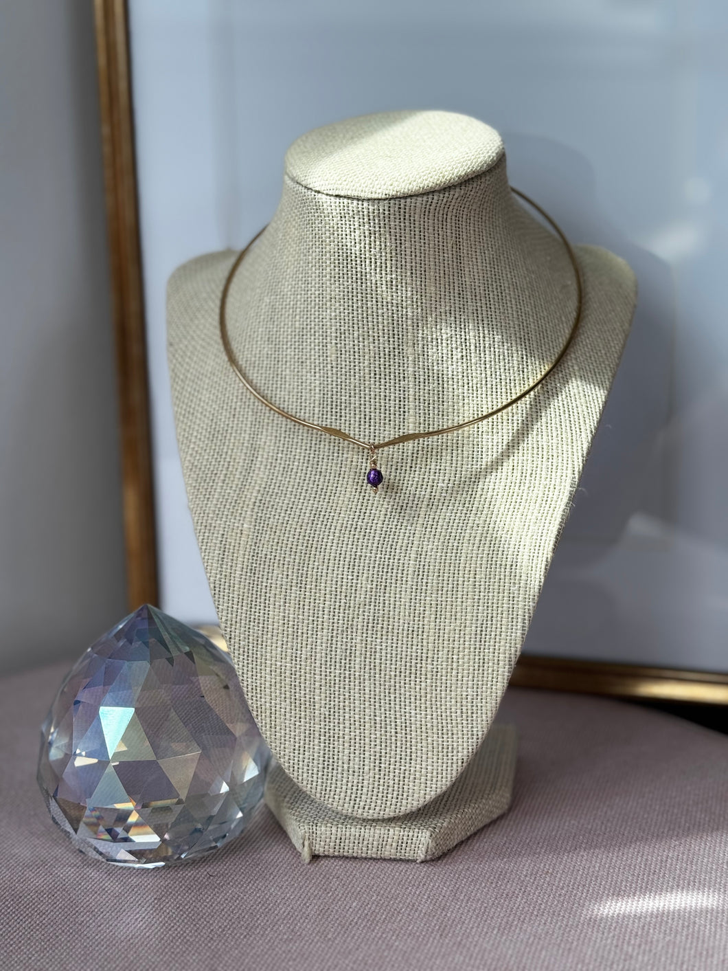 Charmed Neck Collar- Purple Pearl